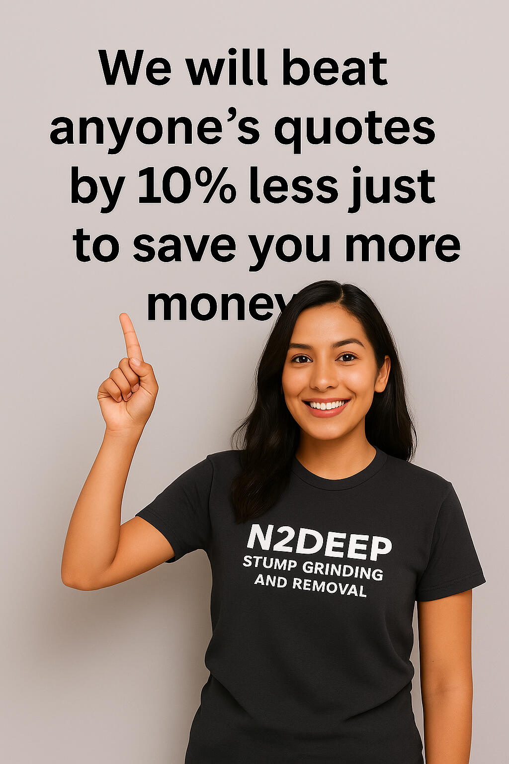 N2Deep Stump Grinding crew removing a tree stump safely and efficiently in Houston